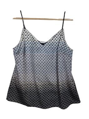Ted Baker Black & blue satin Scallop-Print Spaghetti Strap Cami